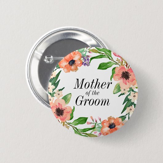 Boho Bridal Party Wedding Ronde Button 5,7 Cm (Voorkant /achterkant)