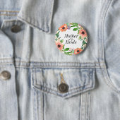 Boho Bridal Party Wedding Ronde Button 5,7 Cm (In situ)