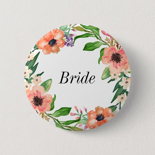 Boho Bridal Party Wedding Ronde Button 5,7 Cm (Voorkant)