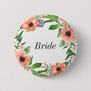 Boho Bridal Party Wedding Ronde Button 5,7 Cm