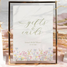 Boho Bridal Shower Gifts Cards Tabletop Sign