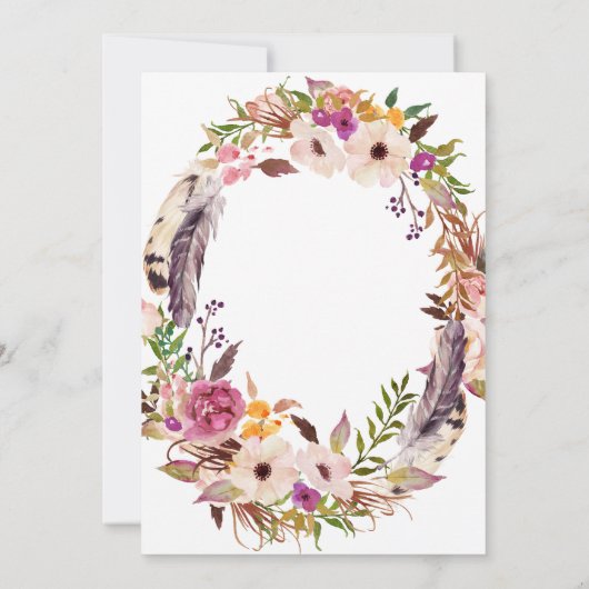 Boho Bridal Shower Kaart (Achterkant)