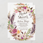 Boho Bridal Shower Kaart (Voorkant / Achterkant)