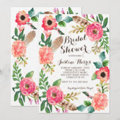 Boho Bridal Shower Kaart (Voorkant / Achterkant)