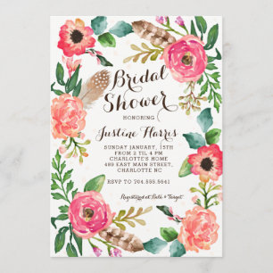 Boho Bridal Shower Kaart
