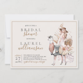 Boho Bride en Formal Llama Vrijgezellenfeest Kaart