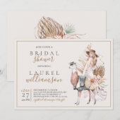 Boho Bride en Formal Llama Vrijgezellenfeest Kaart (Voorkant / Achterkant)