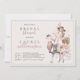 Boho Bride en het officiële Llama Vrijgezellenfees Kaart