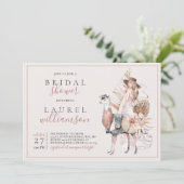 Boho Bride en het officiële Llama Vrijgezellenfees Kaart (Staand voorkant)