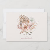 Boho Bride en het officiële Llama Vrijgezellenfees Kaart (Achterkant)