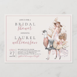 Boho Bride en het officiële Llama Vrijgezellenfees Kaart