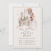 Boho Bride en Llamas Vrijgezellenfeest Kaart (Voorkant)