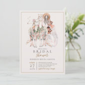 Boho Bride en Llamas Vrijgezellenfeest Kaart (Staand voorkant)