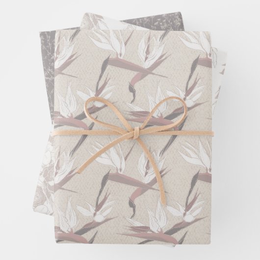Boho Bride-set C, Tropische Romance Gift Wrap Inpakpapier Vel (In situ)