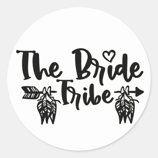 Boho Bride Tribe Bachelorette Vrijgezellenfeest Ronde Sticker (Voorkant)