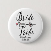 Boho Bride Tribe met Pijl gepersonaliseerd Ronde Button 5,7 Cm (Voorkant)