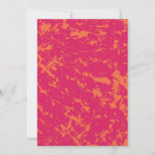 Boho Bright Abstract Artsy Roze Sinaasappel Modern Kaart (Achterkant)