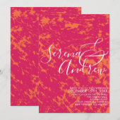 Boho Bright Abstract Artsy Roze Sinaasappel Modern Kaart (Voorkant / Achterkant)