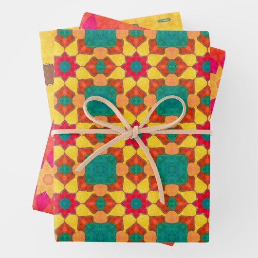 Boho Brights Trio Inpakpapier Vel (In situ)