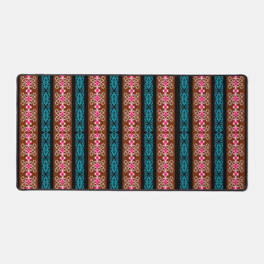 Boho Brocade Stripe Bureaumat (Voorkant)