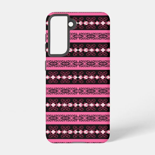 Boho Brocade Stripe Samsung Galaxy Hoesje (Achterkant)