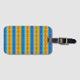 Boho Brokaat Streep Bagagelabel