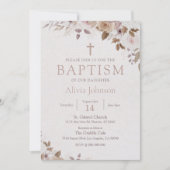 Boho Brown Bloemdoop doop doop Kaart (Voorkant)