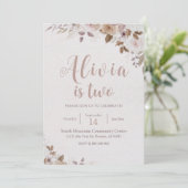 Boho Brown Bloemen Verjaardag Kaart (Staand voorkant)