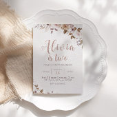 Boho Brown Bloemen Verjaardag Kaart