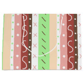 Boho Brown, Burgundy, Green en Mauve Whimsical Groot Cadeauzakje (Voorkant)