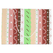 Boho Brown, Burgundy, Green en Mauve Whimsical Groot Cadeauzakje (Achterkant)
