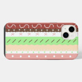 Boho Brown, Burgundy, Green en Mauve Whimsical iPhone Hoesje (Achterkant horizontaal)