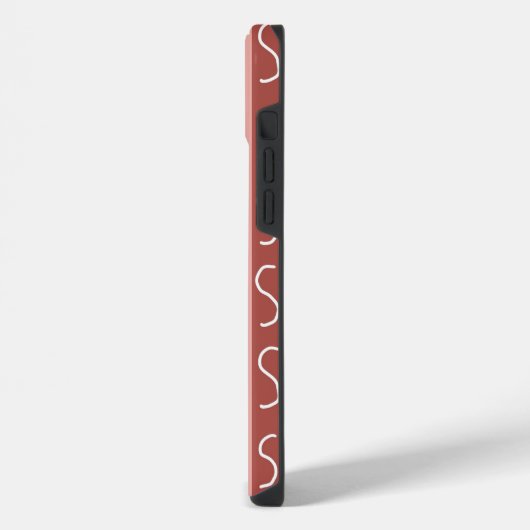 Boho Brown, Burgundy, Green en Mauve Whimsical iPhone Hoesje (Linkerkant)