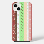 Boho Brown, Burgundy, Green en Mauve Whimsical iPhone Hoesje (Achterkant)
