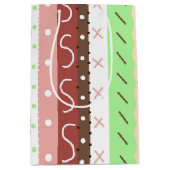 Boho Brown, Burgundy, Green en Mauve Whimsical Medium Cadeauzakje (Voorkant)