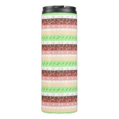 Boho Brown, Burgundy, Green en Mauve Whimsical Thermosbeker (Achterkant)