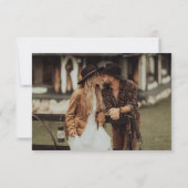 Boho Brown Floral Fall Wedding Save the Date Kaart (Achterkant)