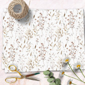 Boho Brown gedroogde bloemen en bladeren Tissuepapier