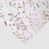 Boho Brown  gedroogde bloemen en bladeren Tissuepapier (Detail)