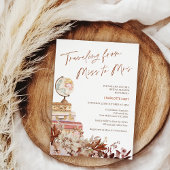 Boho Brown Herfst Reizen Miss Mrs Vrijgezellenfees Kaart
