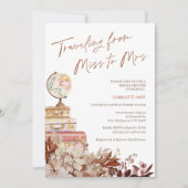 Boho Brown Herfst Reizen Miss Mrs Vrijgezellenfees Kaart (Voorkant)