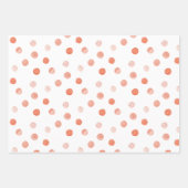 Boho Brown, Mauve, Pink Hearts en Polka Dots Inpakpapier Vel (Voorkant 3)