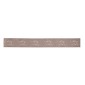 Boho Brown Merry Color 9C7F74 Satin Ribbon Satijnen Lint (Voorkant)