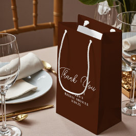 Boho Brown Minimalistische Bruiloft Bridal Shower  Klein Cadeauzakje