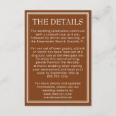 Boho Brown Modern Border Minimalist Informatiekaartje (Voorkant)