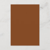 Boho Brown Modern Border Minimalist Informatiekaartje (Achterkant)