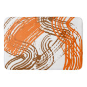 Boho Brown, Oranje abstract design Badmat (Voorkant)