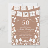 Boho Brown Talavera Mexican Surprise Birthday Kaart (Voorkant)