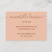 Boho Brown Terracotta Abstracte Bohemian Beige Visitekaartje (Achterkant)