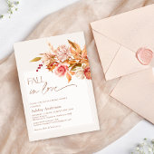 Boho Browns Herfst Bloemen Herfst in Liefde Vrijge Kaart